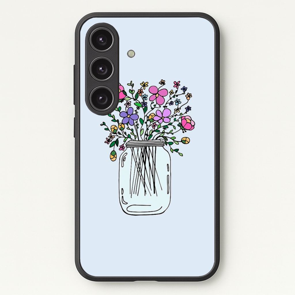 Cartoon Flower Jar Phone Case - Galaxy S25 / Standard