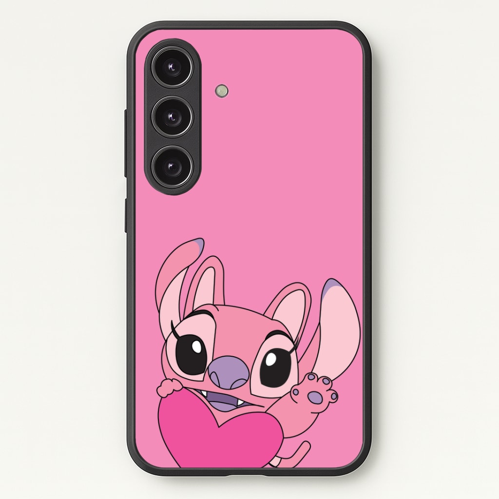 Holding Heart - Pink Alien Phone Case - Galaxy S25 / Standard