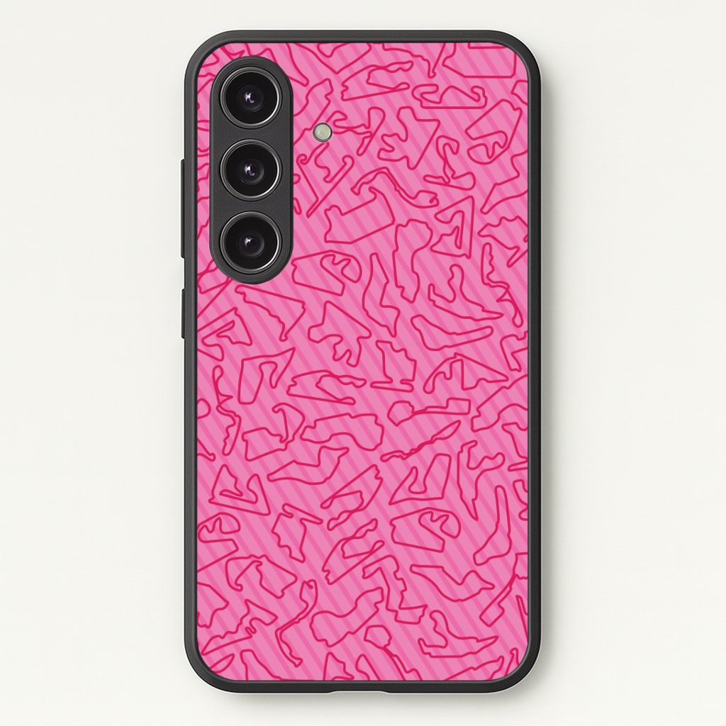 Track Outlines Pink Phone Case - Galaxy S25 / Standard