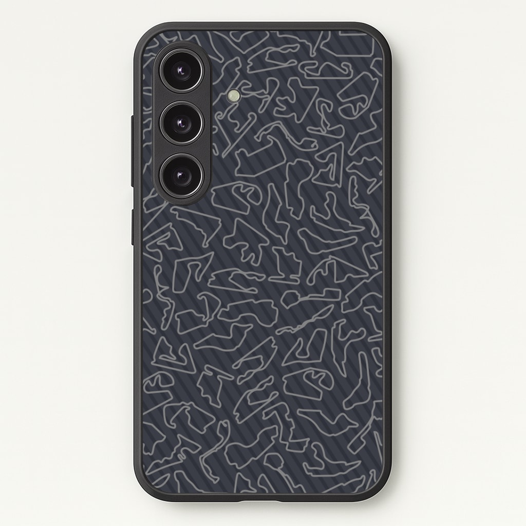 Track Outlines Gray Phone Case - Galaxy S25 / Standard