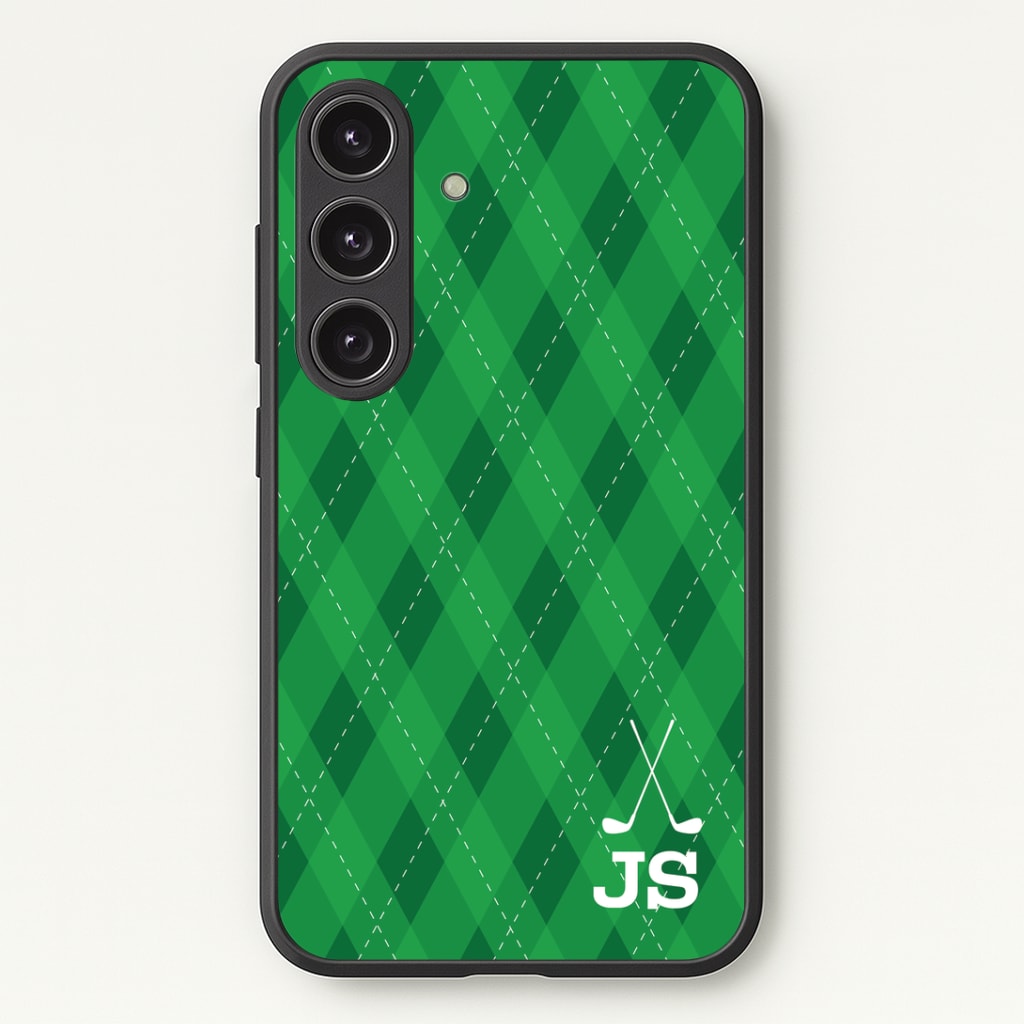 Personalised Golf Pattern Phone Case - Galaxy S25 / Standard