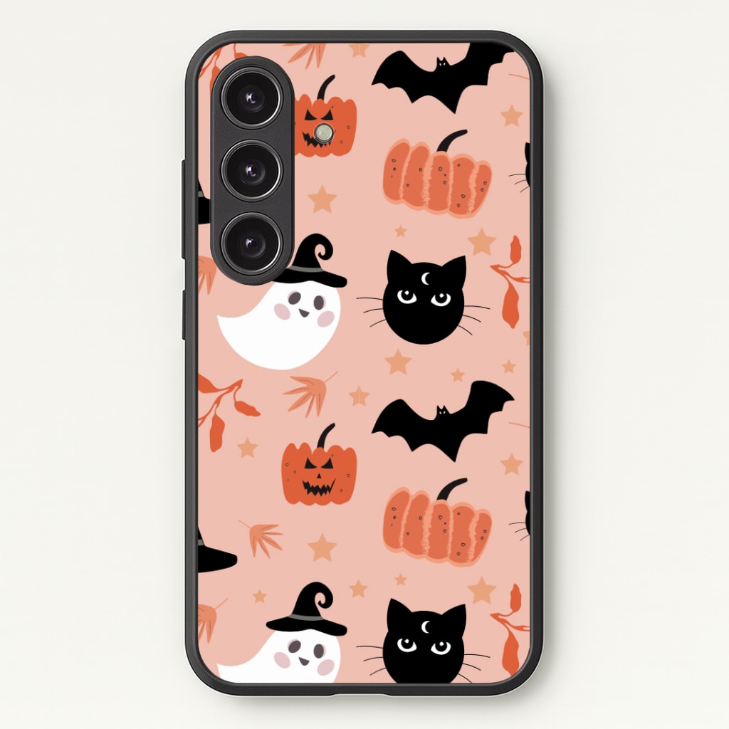 Pretty Pink Halloween Pattern Phone Case - Galaxy S25 / Standard