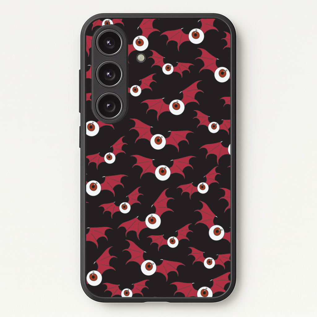 Red Bat Pattern Phone Case - Galaxy S25 / Standard