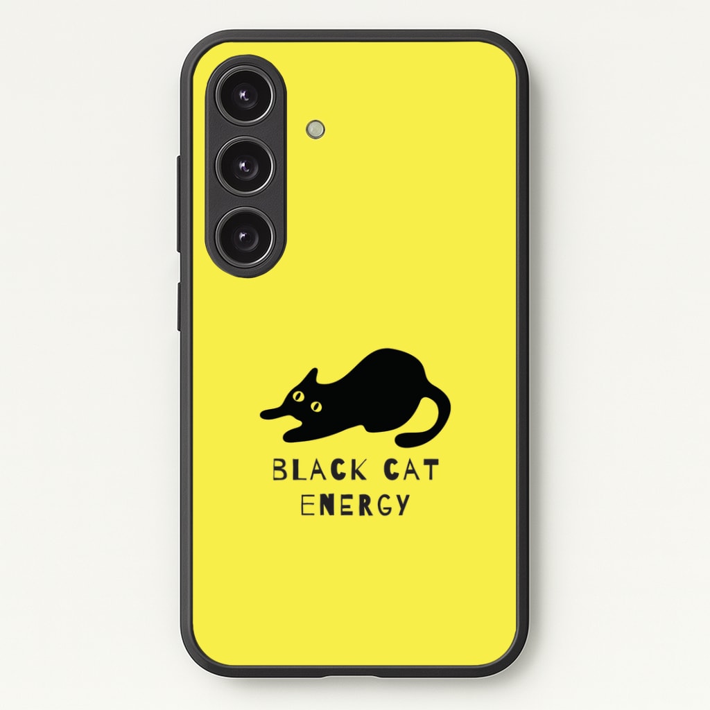 Black Cat Energy Phone Case - Galaxy S25 / Standard