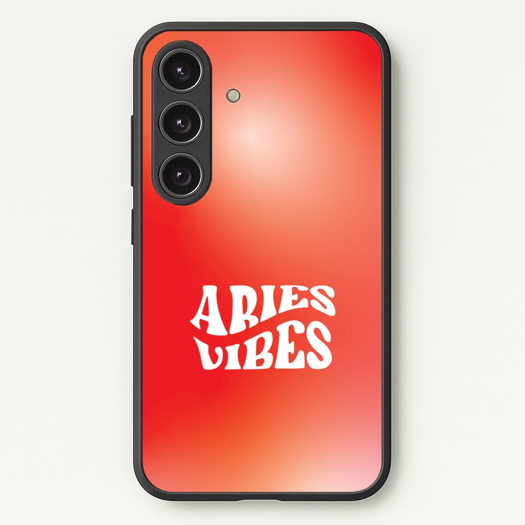 Aries Vibes Gradient Zodiac Phone Case - Galaxy S25 / Standard