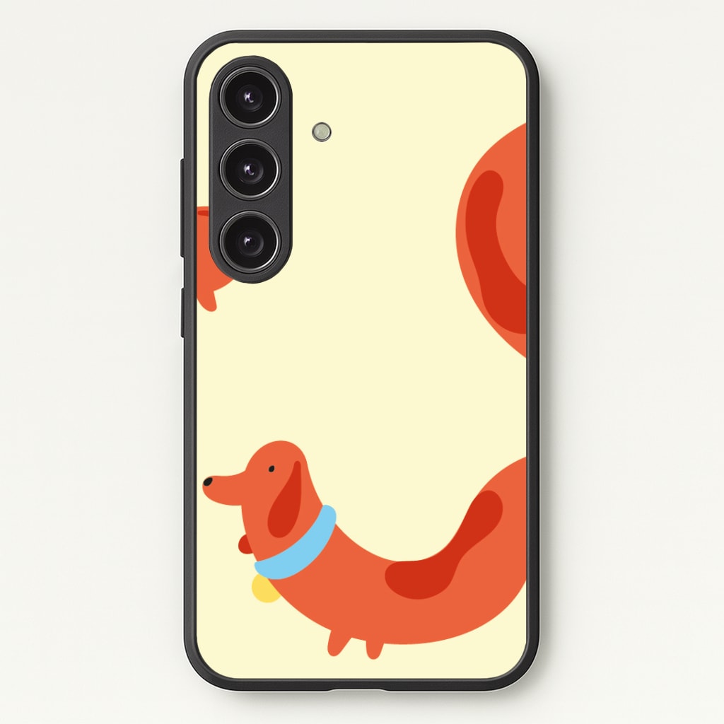 Sausage dog wrapped round - Dachshunds Phone Case - Galaxy S25 / Standard