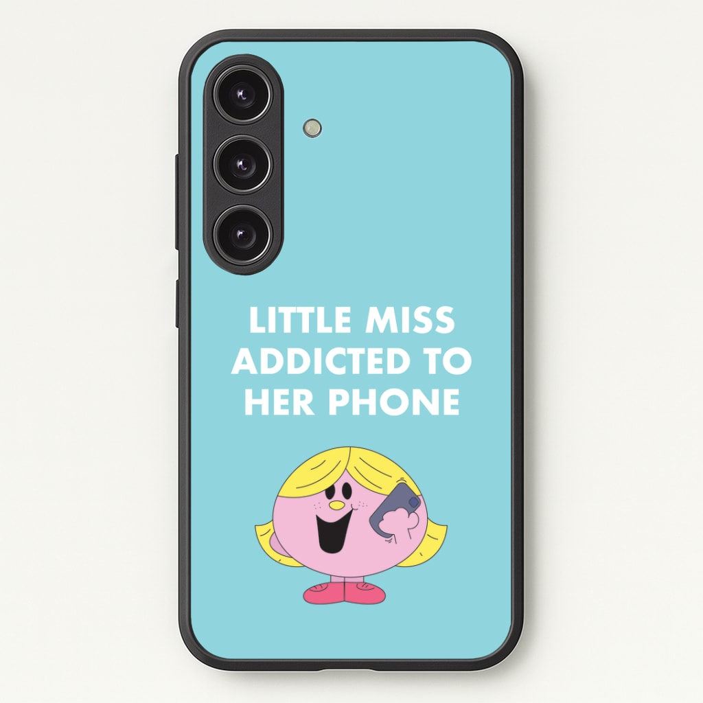 Little Miss Addicted To Her Phone - Aesthetic Quote Phone Case - Galaxy S25 / Standard