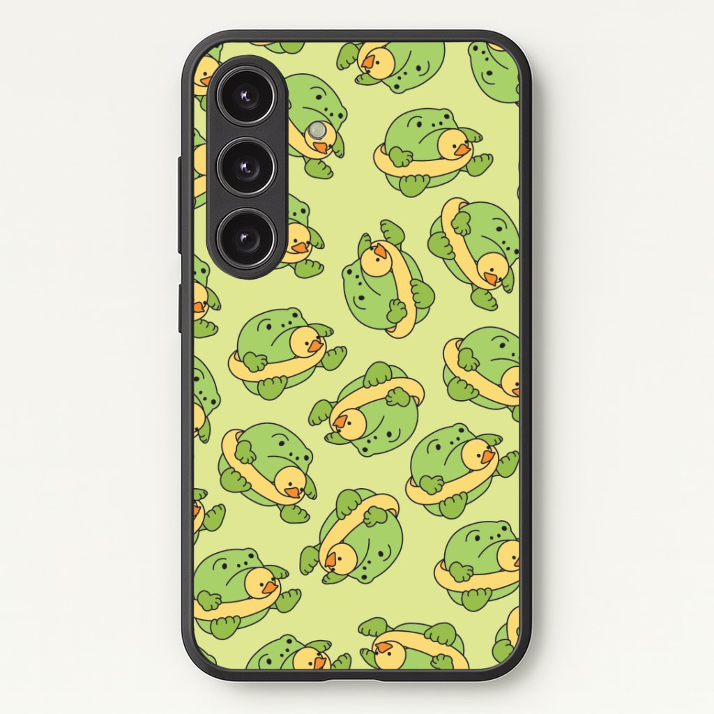 Frog Pattern - Plushy Phone Case - Galaxy S25 / Standard