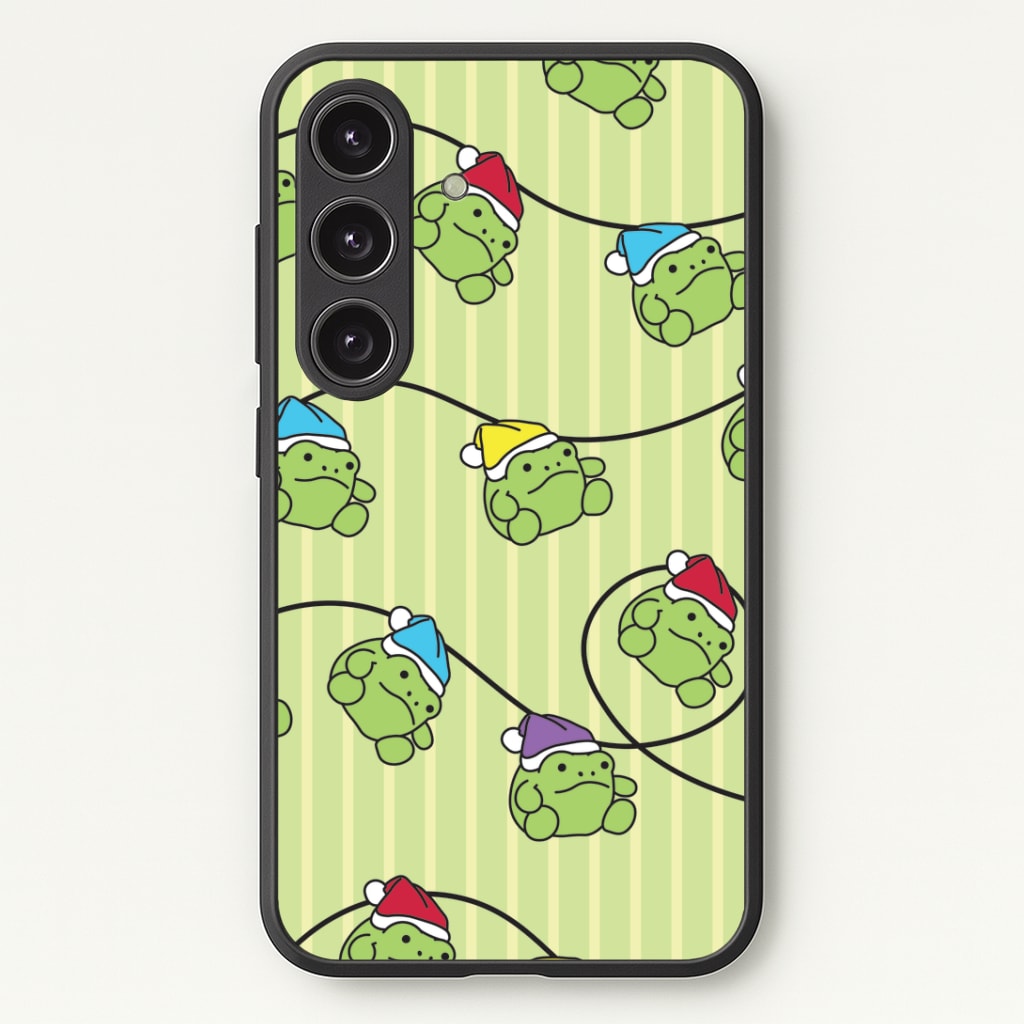Christmas Frog Plush Fairylights Pattern Phone Case - Galaxy S25 / Standard