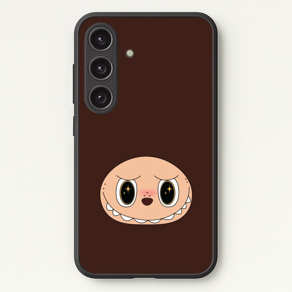 Cute Brown Monster Face Phone Case - Galaxy S25 / Standard