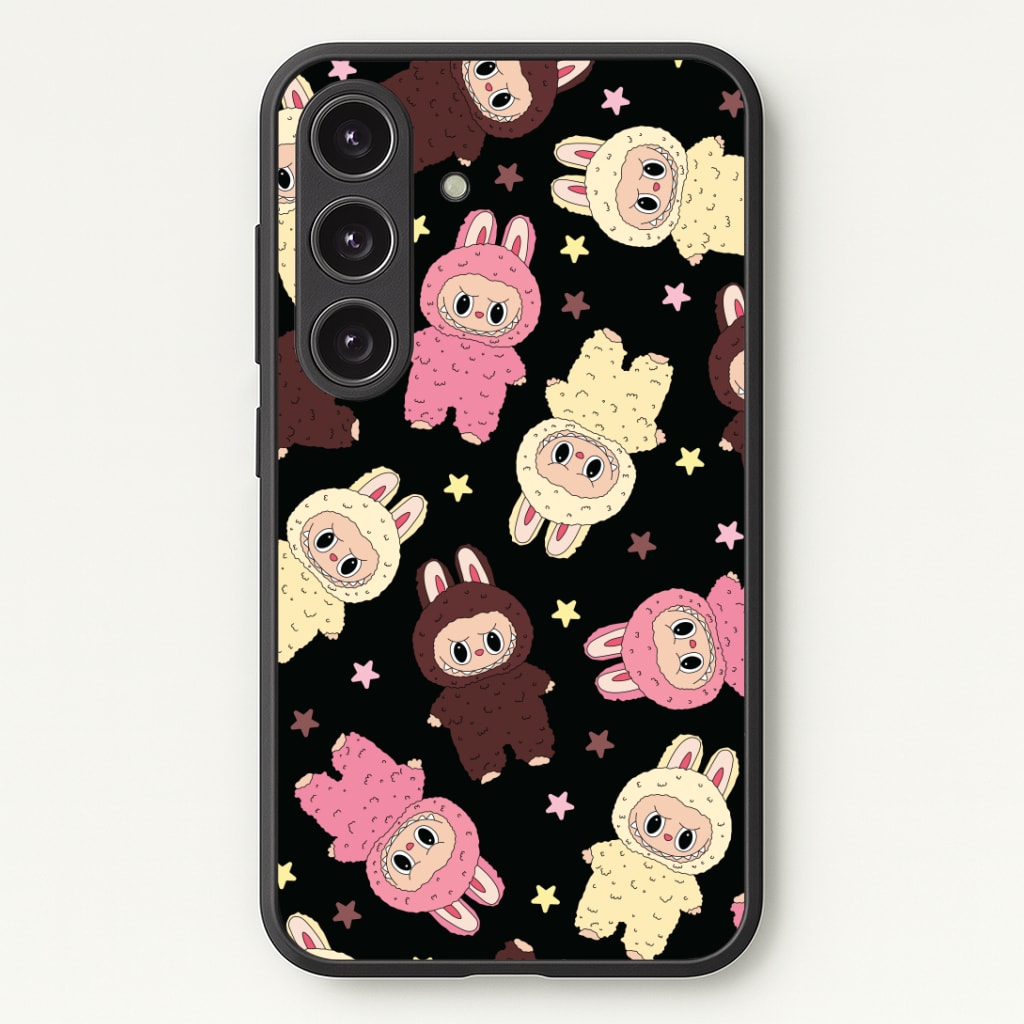 Cute Monsters And Stars Pattern Phone Case - Galaxy S25 / Standard