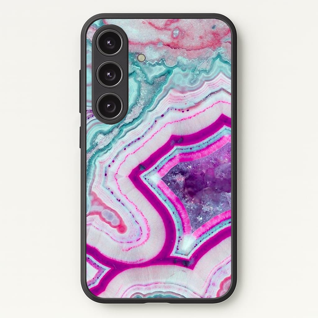 Purple Geode Pattern Phone Case - Galaxy S25 / Standard