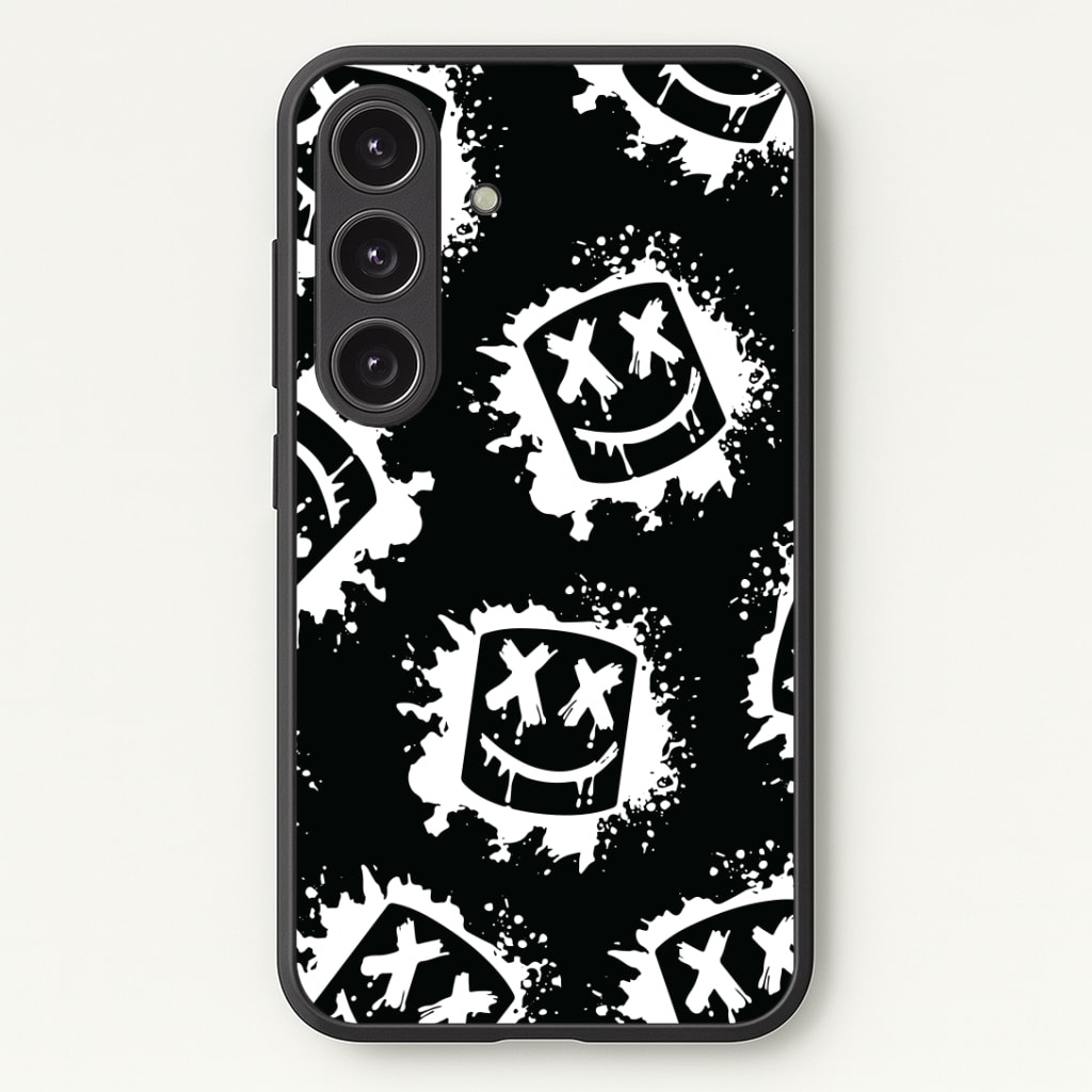 Black And White Helmet DJ Pattern Phone Case - Galaxy S25 / Standard