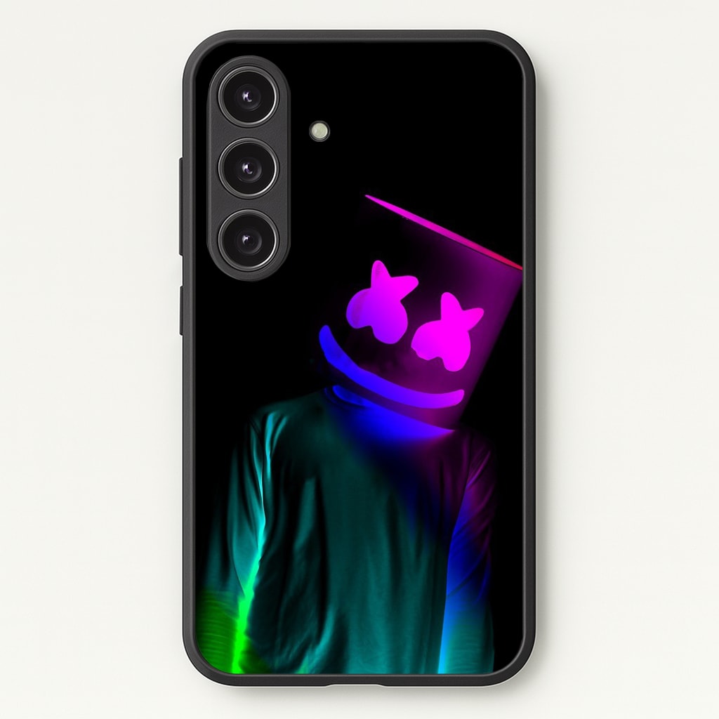 White Helmet DJ In Lights Phone Case - Galaxy S25 / Standard