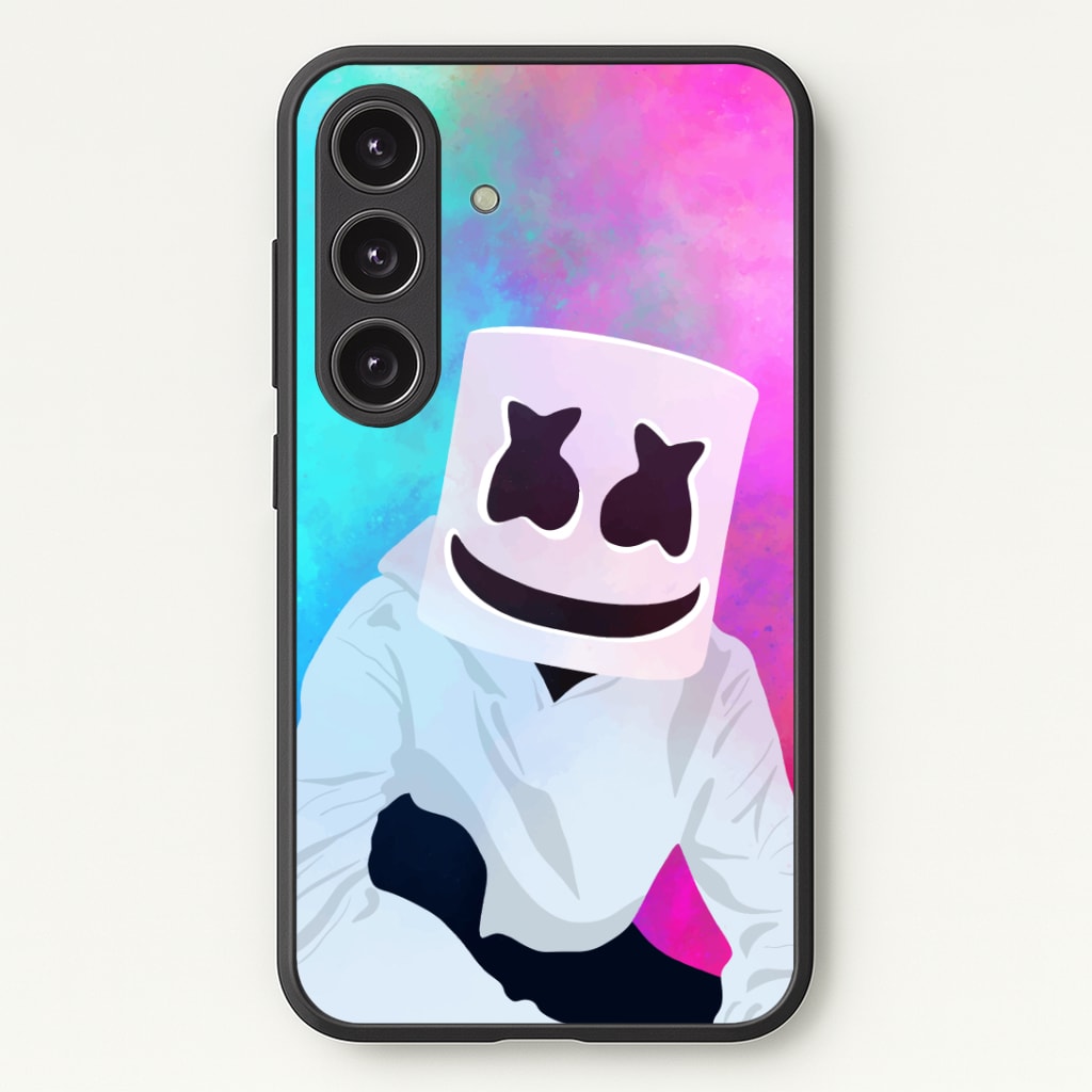 Rainbow White Helmet DJ Phone Case - Galaxy S25 / Standard