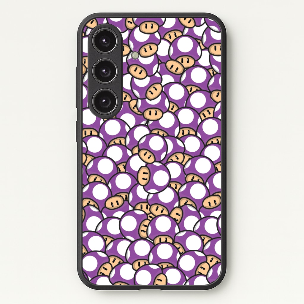 Mushroom Pattern - Purple Phone Case - Galaxy S25 / Standard
