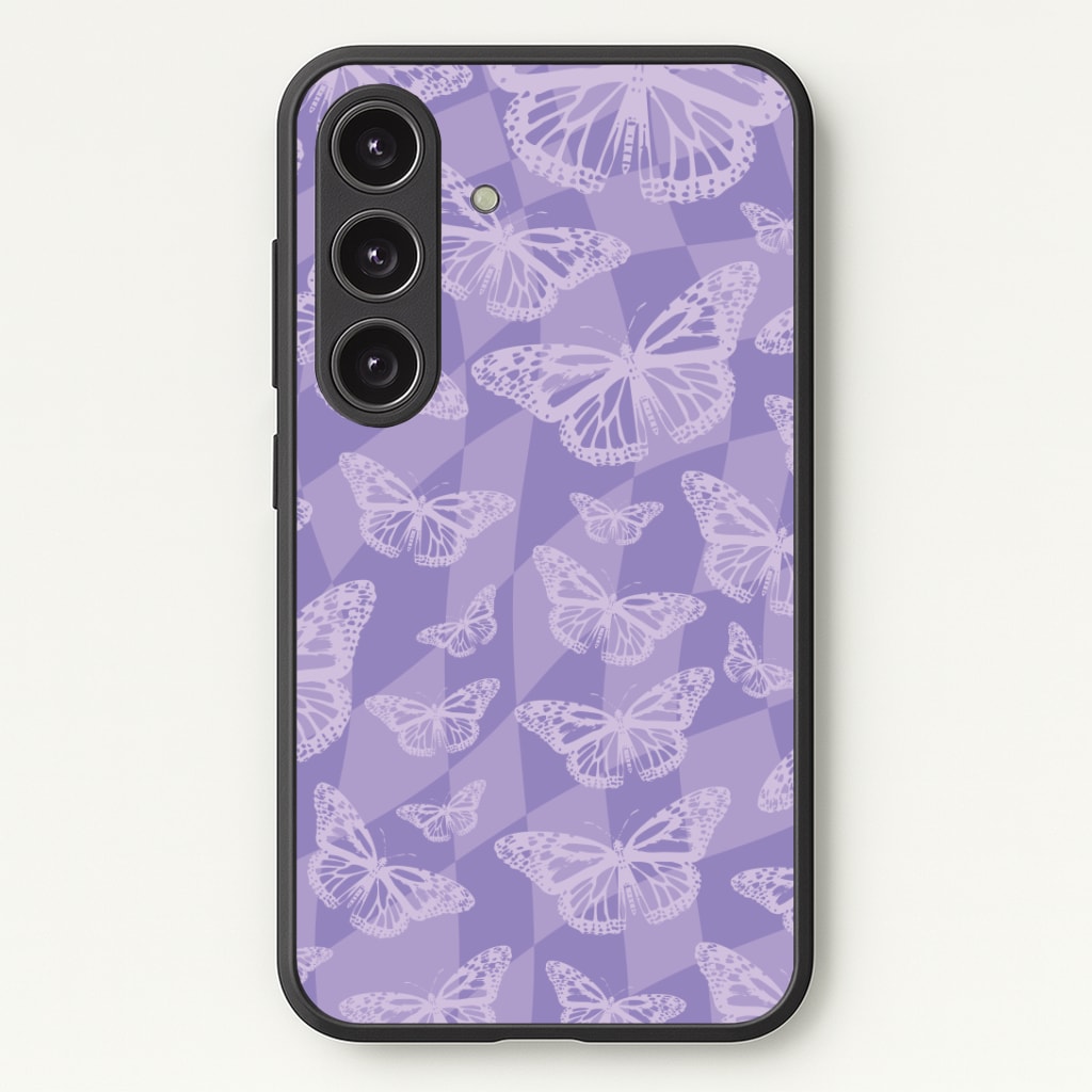 Abstract Butterflies Pattern Phone Case - Galaxy S25 / Standard