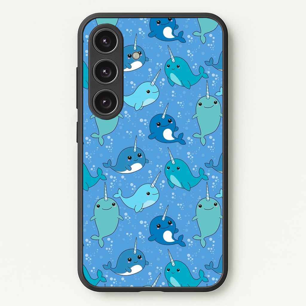 Narwhal Pattern Phone Case - Galaxy S25 / Standard