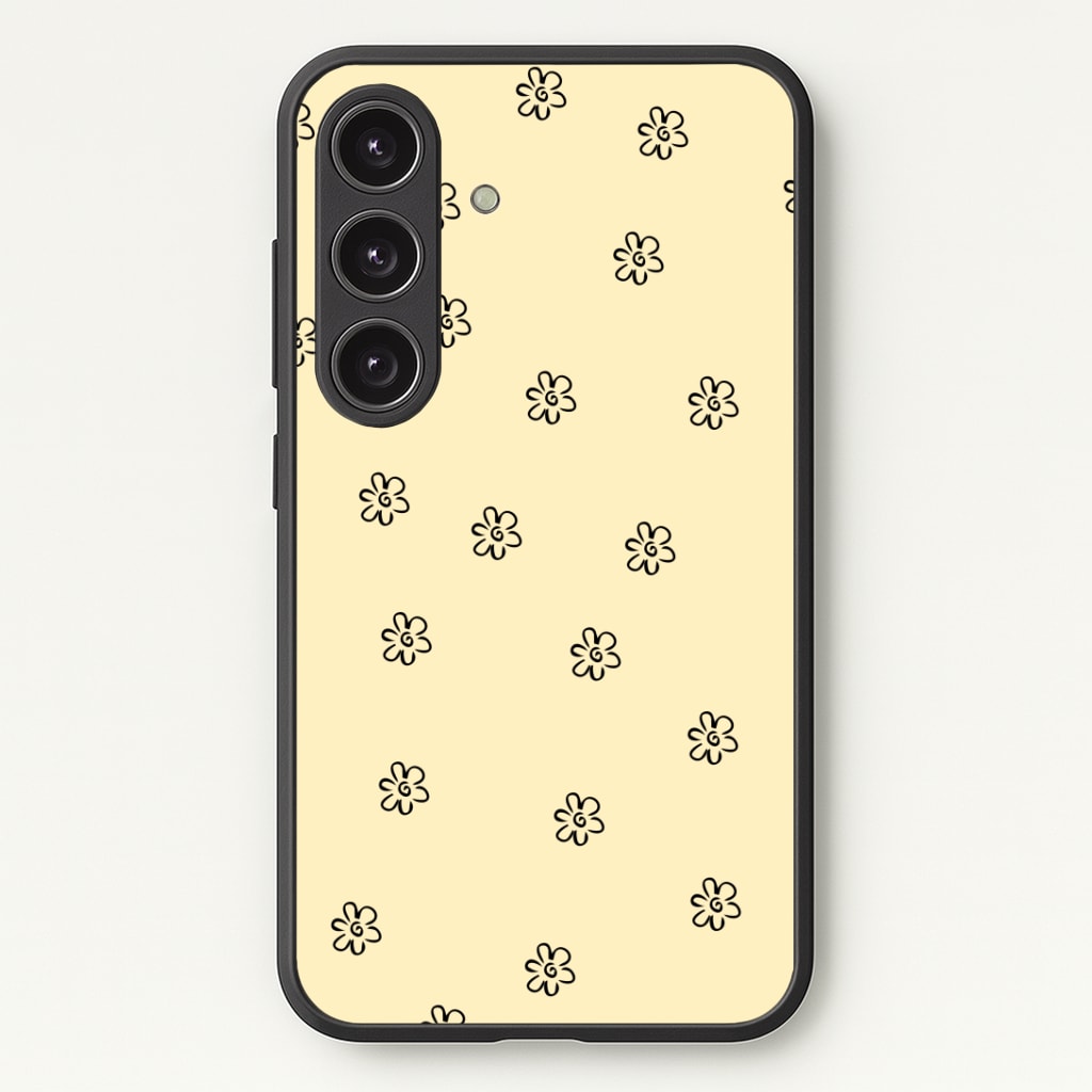 Detail Flower Pattern - Yellow Phone Case - Galaxy S25 / Standard