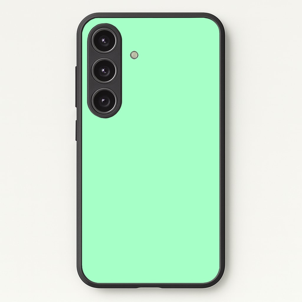 Back To Casics - Pretty Pastels - Plain Green Phone Case - Galaxy S25 / Standard
