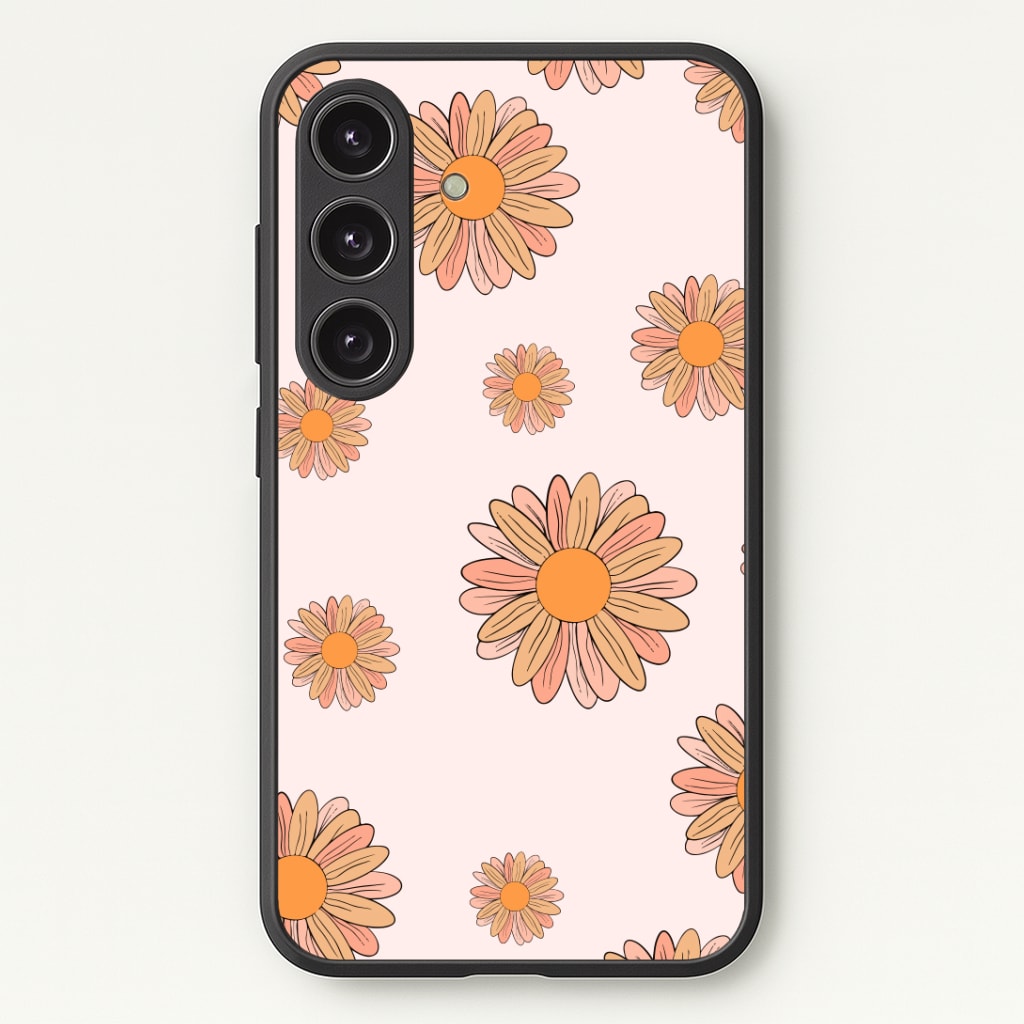 Peach Daisy Phone Case - Galaxy S25 / Standard