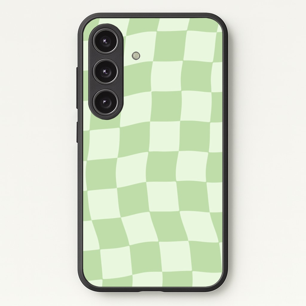 Green Checkers Phone Case - Galaxy S25 / Standard