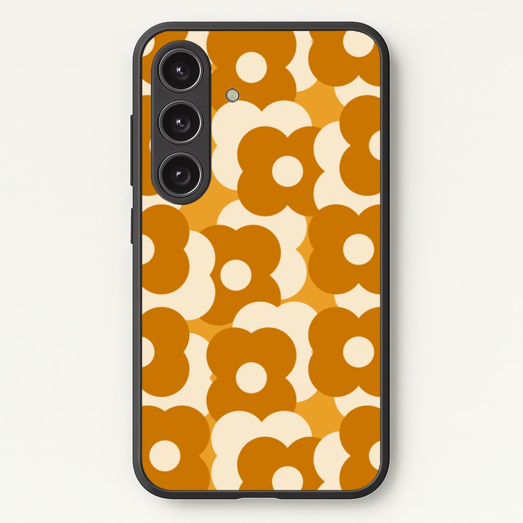 Retro Flower Pattern Phone Case - Galaxy S25 / Standard