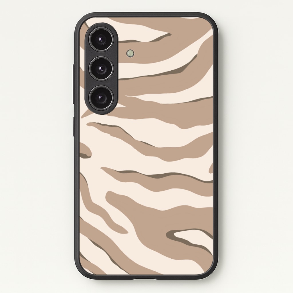 Neutral Tiger Print Phone Case - Galaxy S25 / Standard