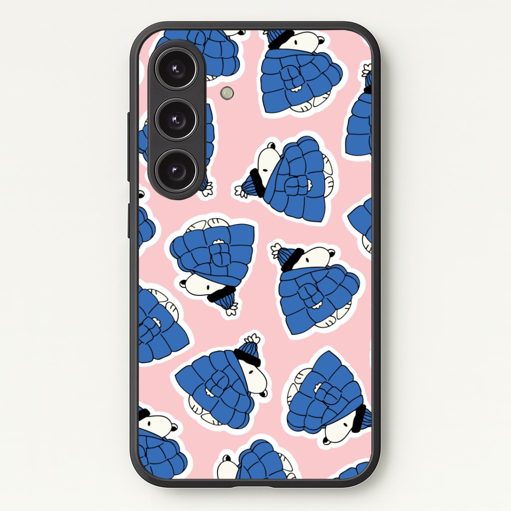 Cartoon Beagle Puffer Jacket Pattern Phone Case - Galaxy S25 / Standard