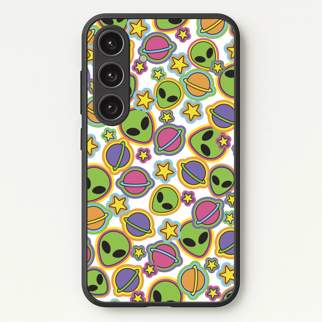 Colourful Aliens And Stars Phone Case - Galaxy S25 / Standard