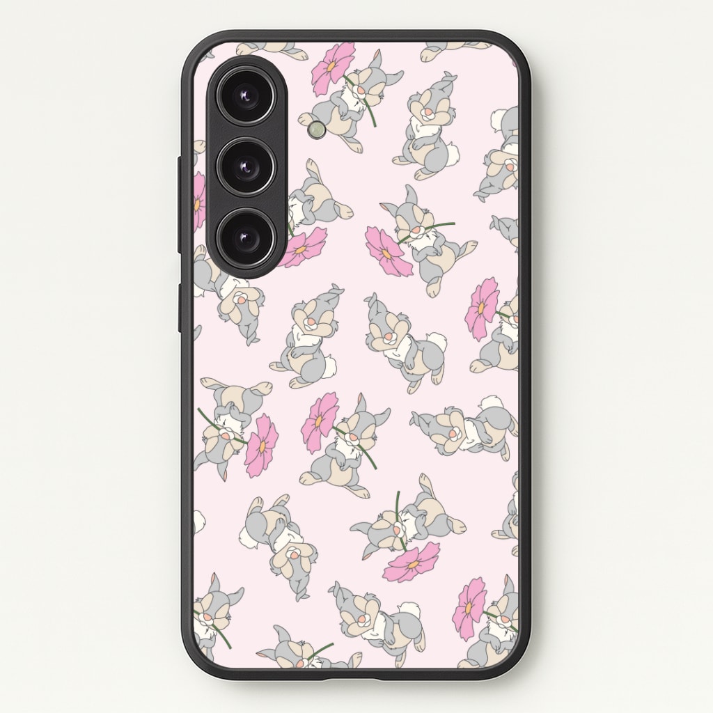 Cute bunny And Flowers Pattern Phone Case - Galaxy S25 / Standard