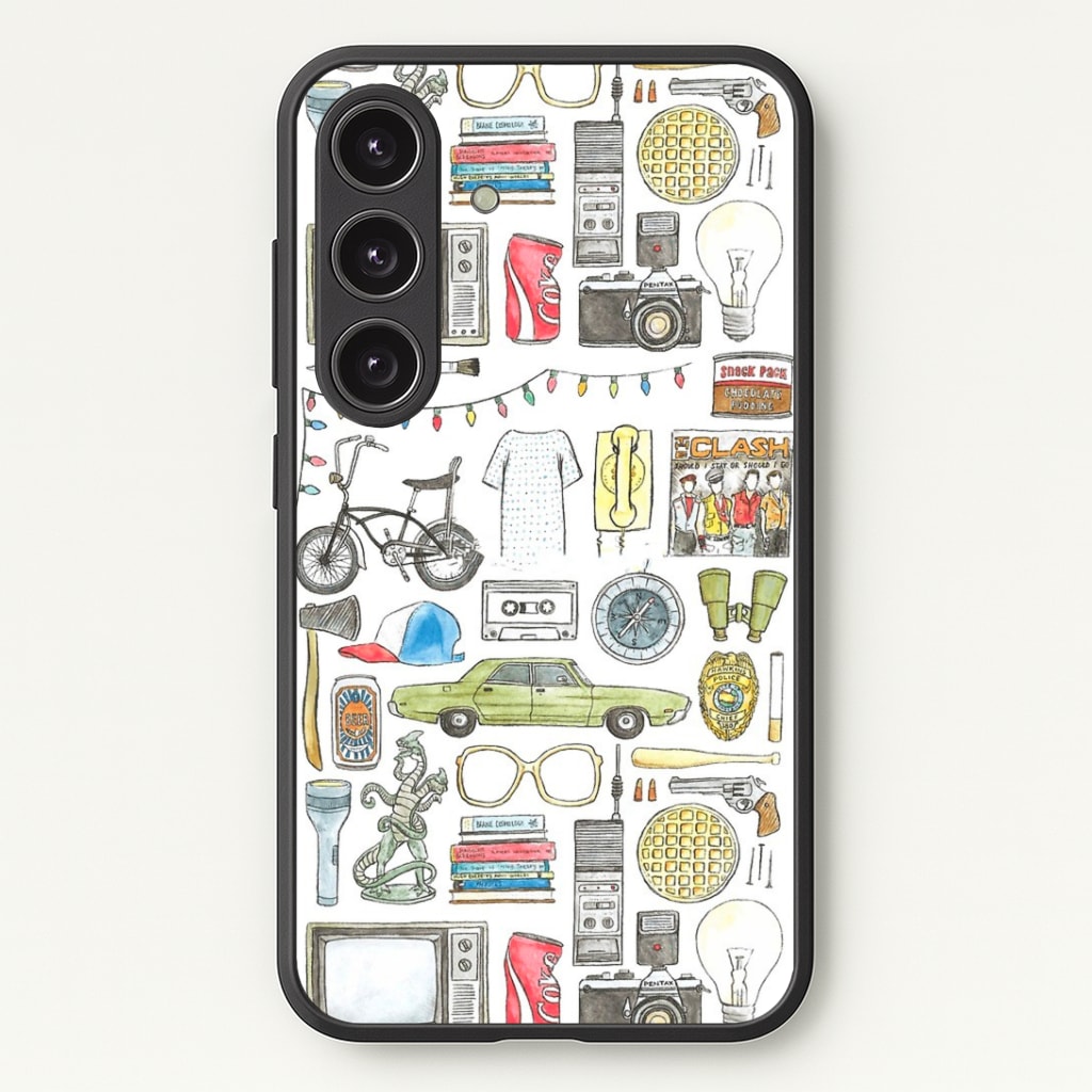 Stranger Objects Illustration Phone Case - Galaxy S25 / Standard