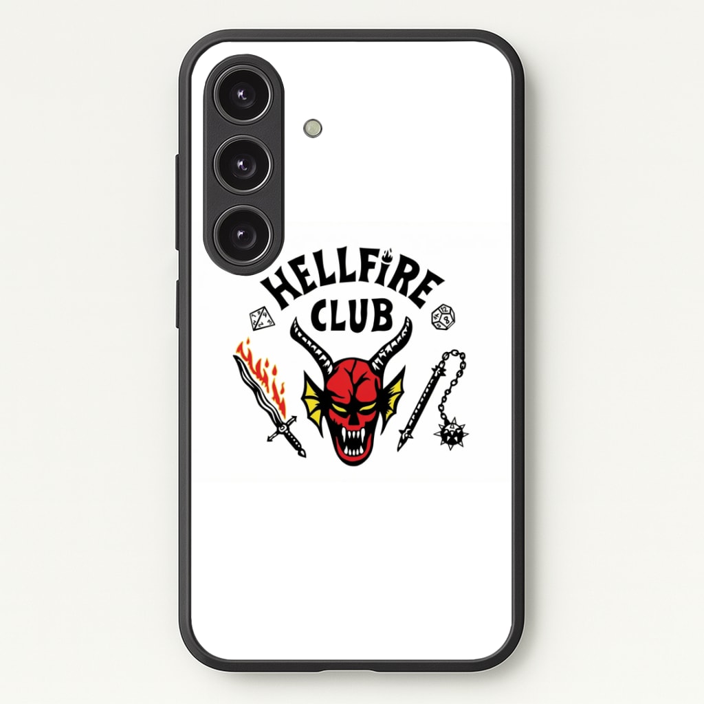 Hellfire Logo - White Phone Case - Galaxy S25 / Standard