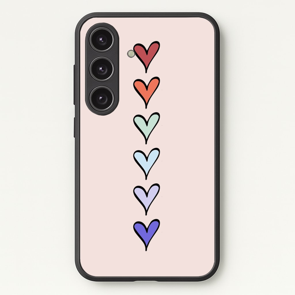 Love Heart Line Phone Case - Galaxy S25 / Standard