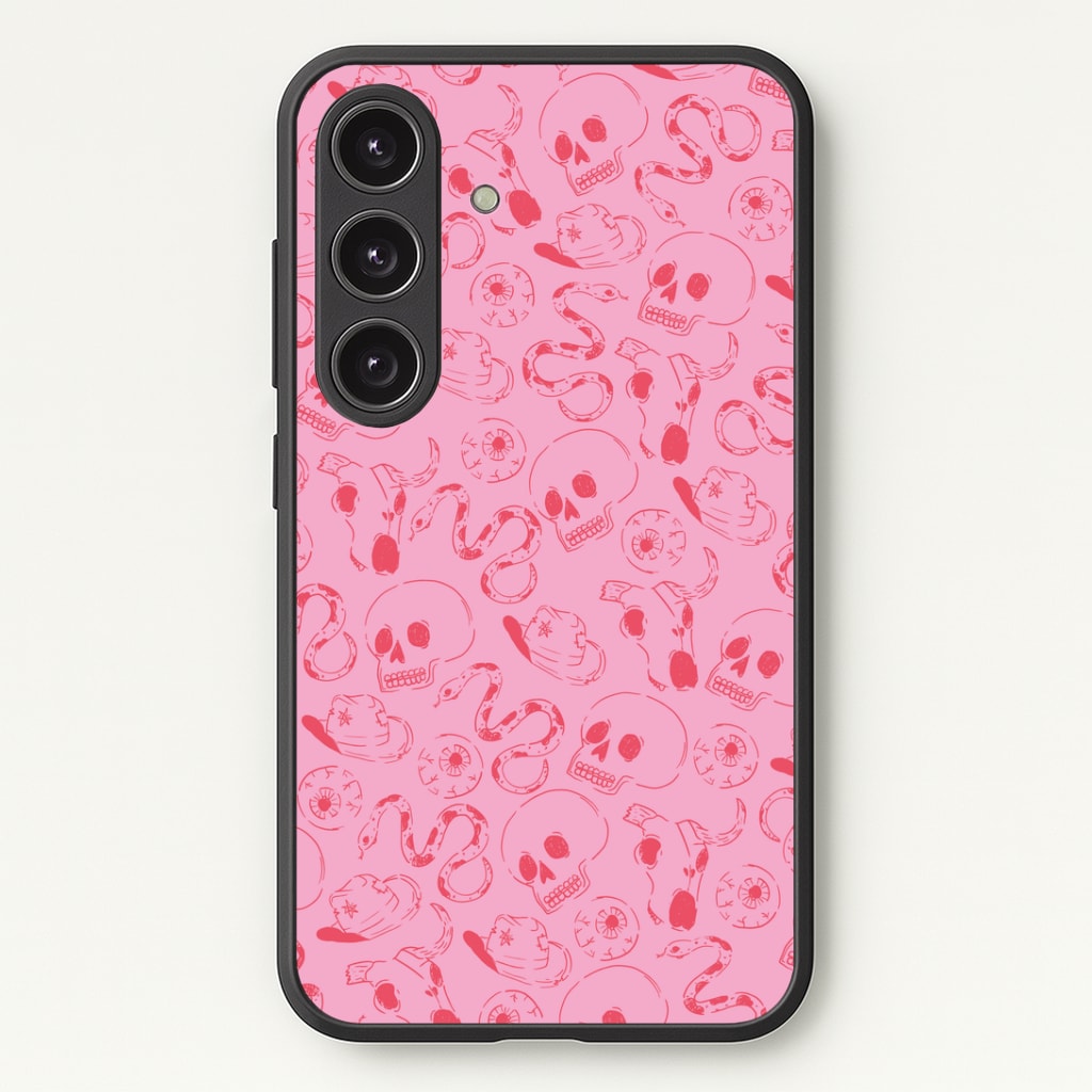 Pink Snakes And Skulls - Western Phone Case - Galaxy S25 / Standard