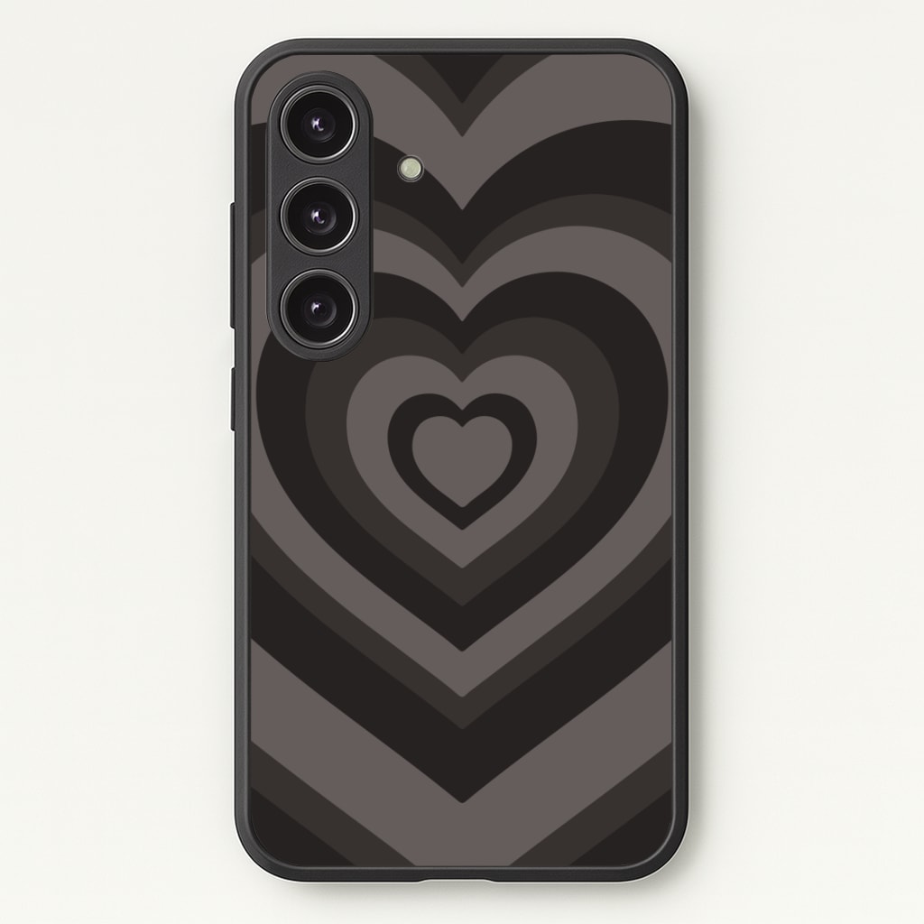 Abstract Black Heart Phone Case - Galaxy S25 / Standard