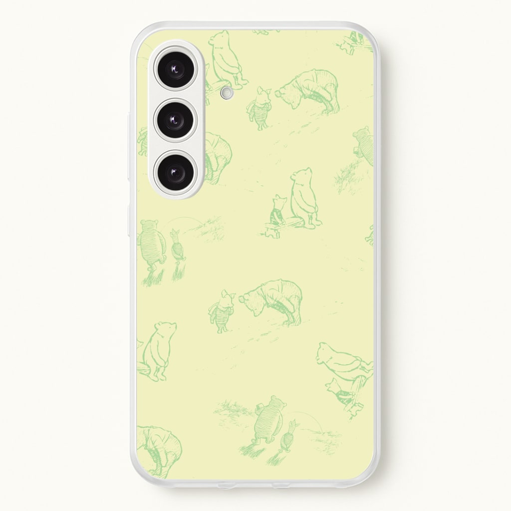 Sketched Winnie Pattern Phone Case