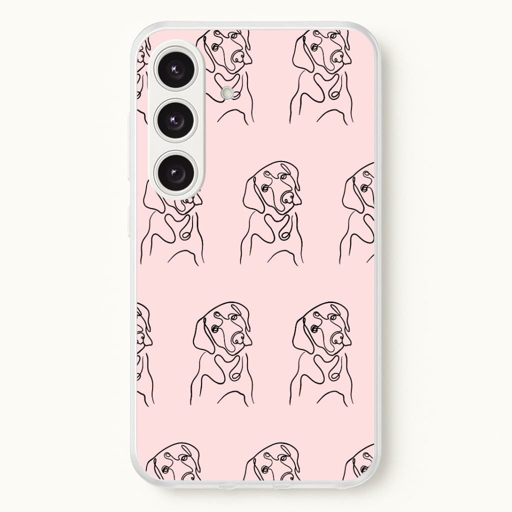 Labrador Outline - Dog Pattern Phone Case