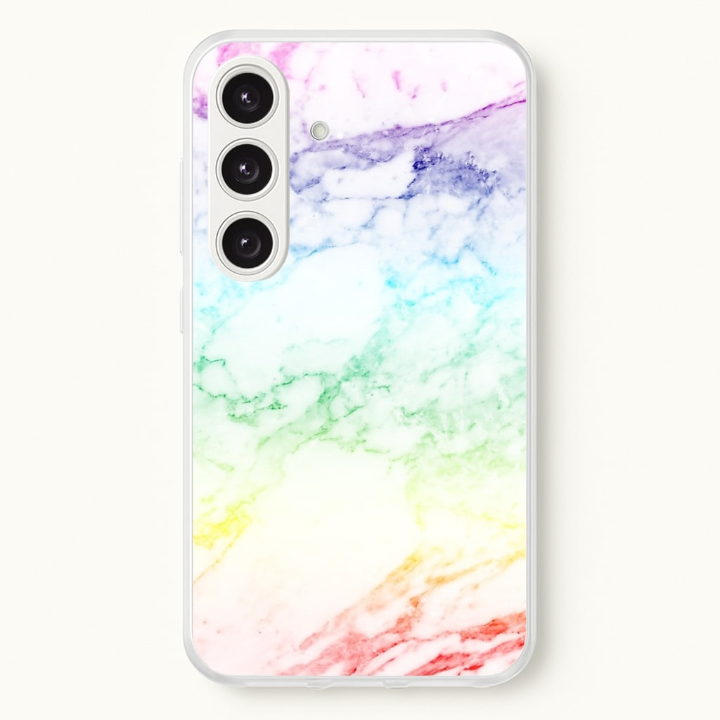 Rainbow Streak Marble Pattern Phone Case