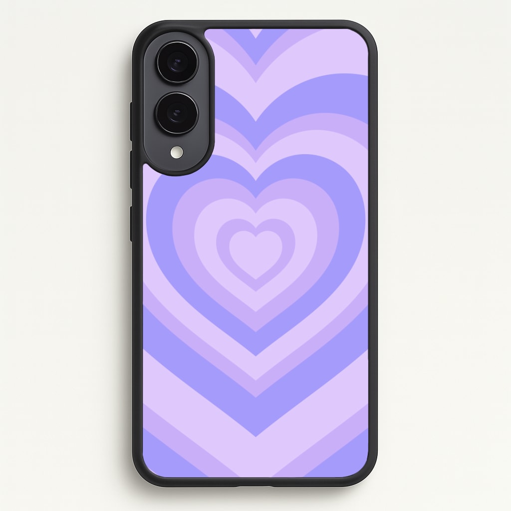 Purple - Colourful Hearts Phone Case - Galaxy S25 Edge / Standard