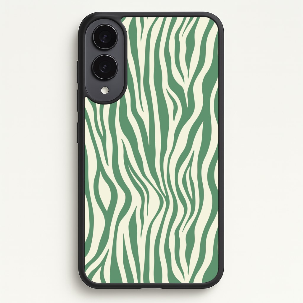 Green Zebra - Animal Patterns Phone Case - Galaxy S25 Edge / Standard