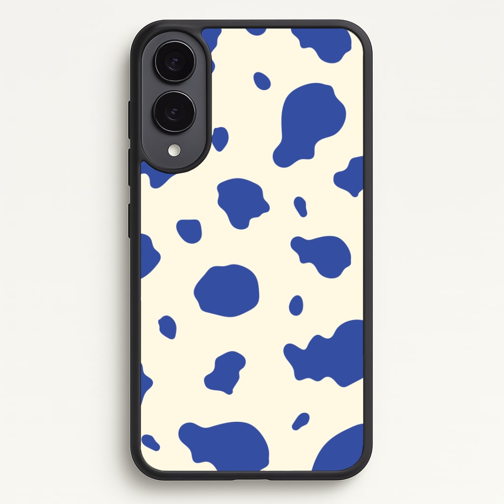 Blue Cow Print Phone Case - Galaxy S25 Edge / Standard