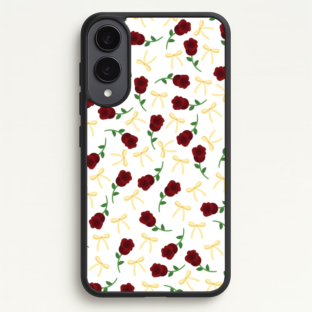 Roses And Bows Pattern Phone Case - Galaxy S25 Edge / Standard
