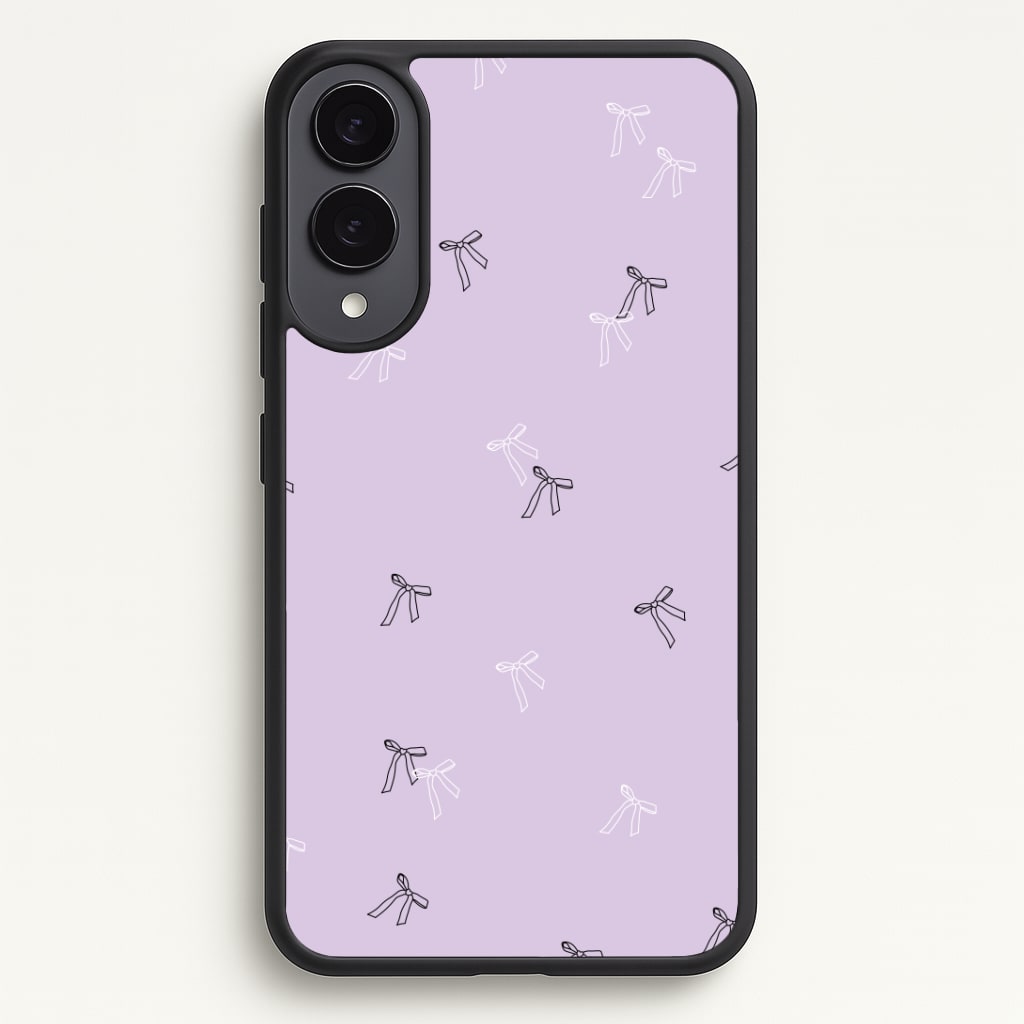 Coquette Mini Bows Pattern Purple Phone Case - Galaxy S25 Edge / Standard