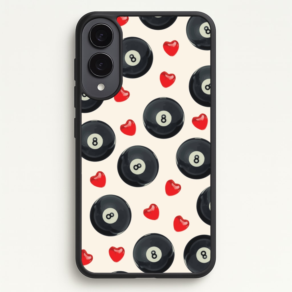 8-Balls And Hearts Pattern Phone Case - Galaxy S25 Edge / Standard