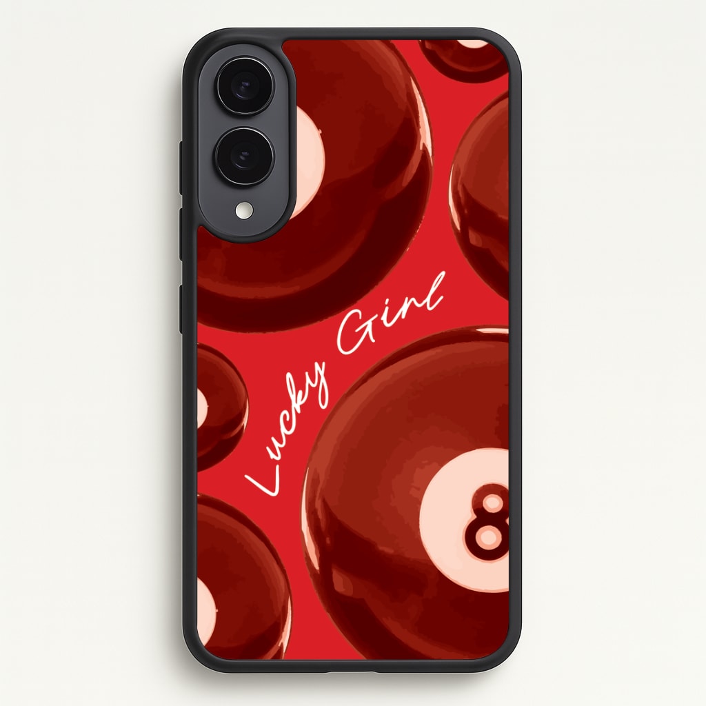 8-Ball Lucky Girl Pattern Phone Case - Galaxy S25 Edge / Standard