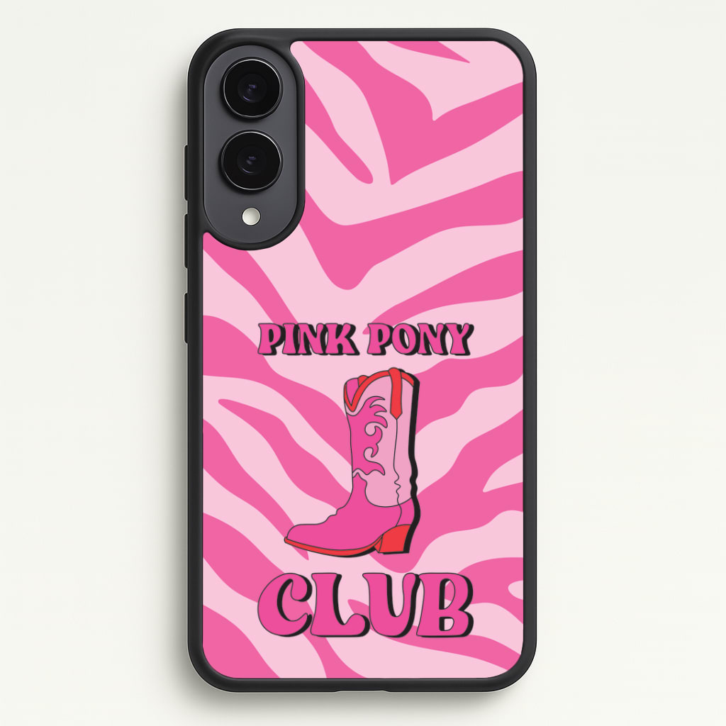 Zebra Print Pink Pony Club Phone Case - Galaxy S25 Edge / Standard