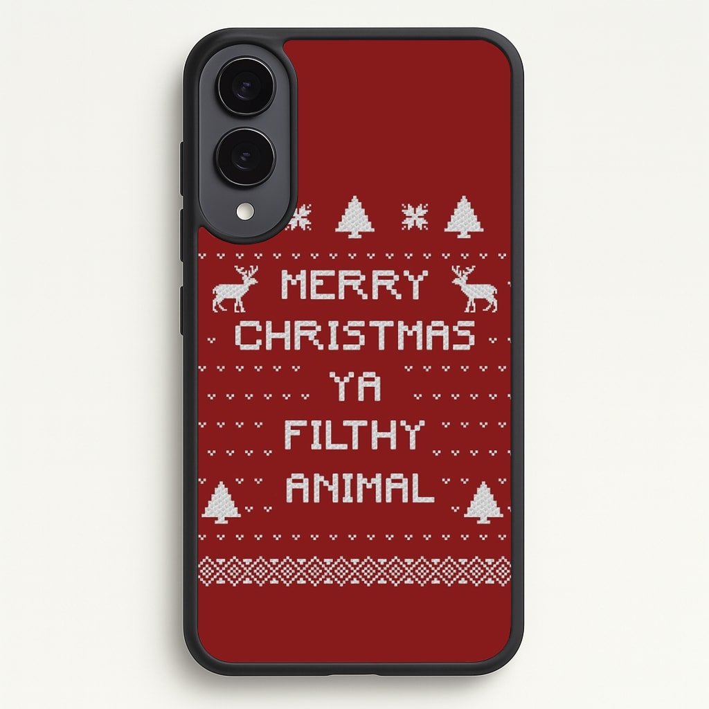 Merry Christmas Ya Filthy Animal Phone Case - Galaxy S25 Edge / Standard