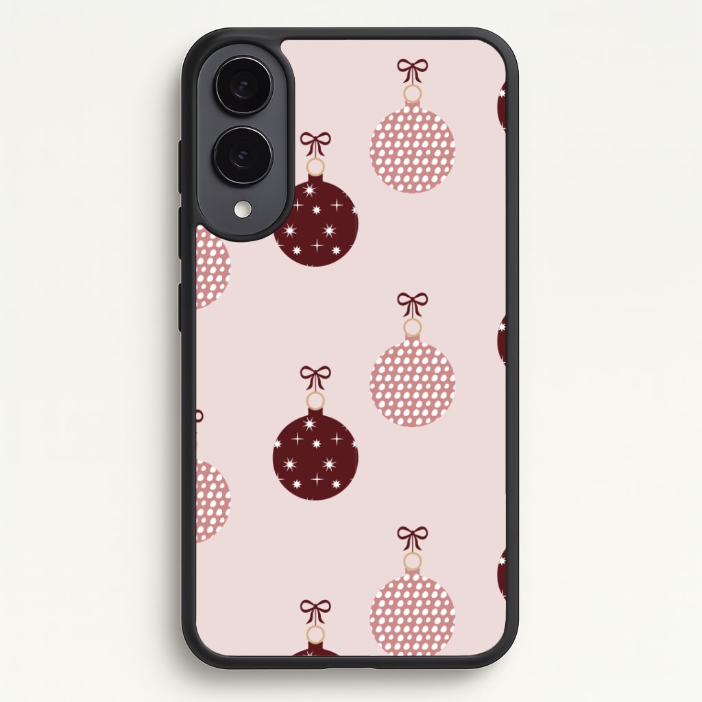 Christmas Bauble Pattern Phone Case - Galaxy S25 Edge / Standard