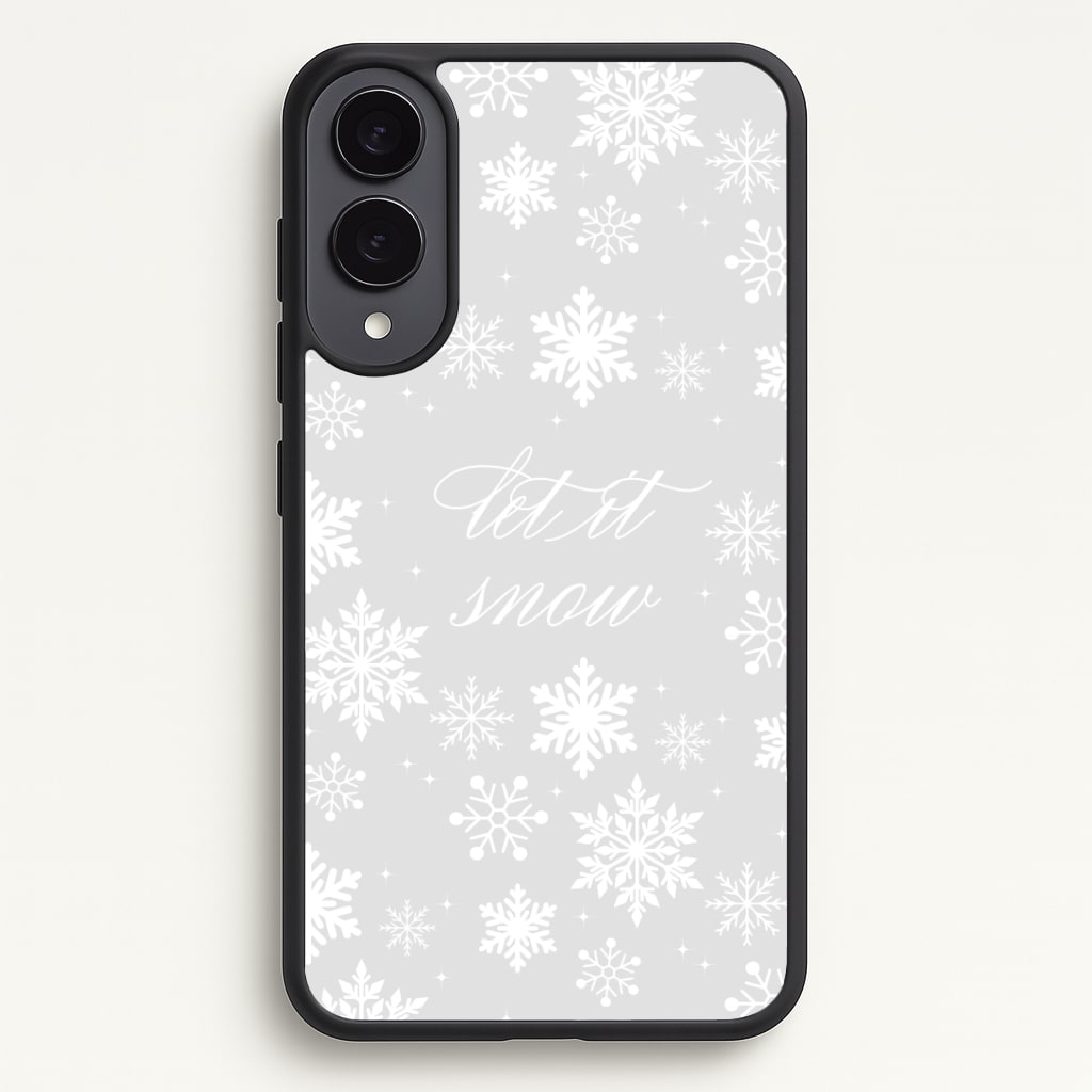 Let It Snow Christmas Pattern Phone Case - Galaxy S25 Edge / Standard